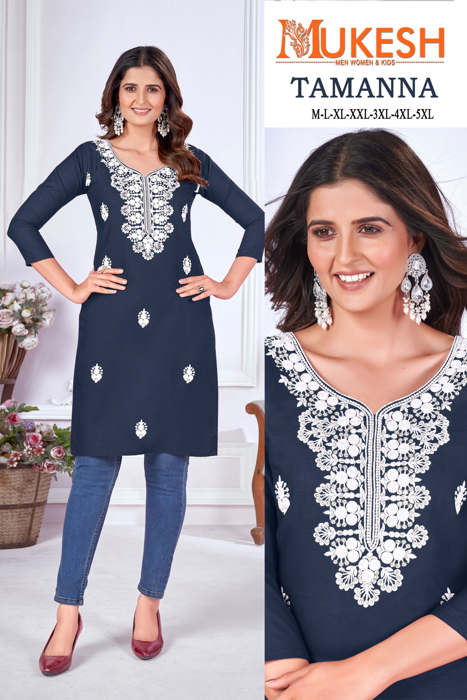 Tamanna Magic Cotton Slub Embroidery Kurti Wholesale Market In Surat